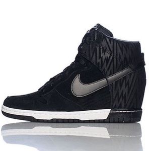 nike wedge trainers black